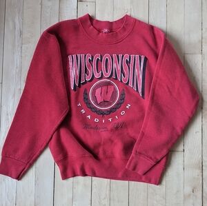 Vintage Wisconsin Sweatshirt Youth